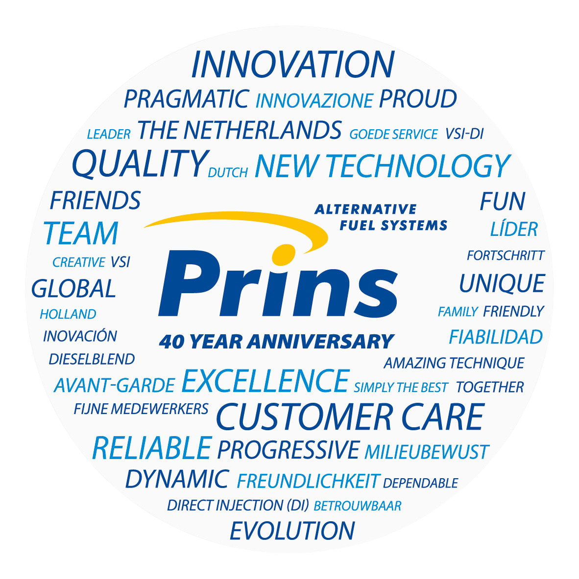 Prins-40 year logo